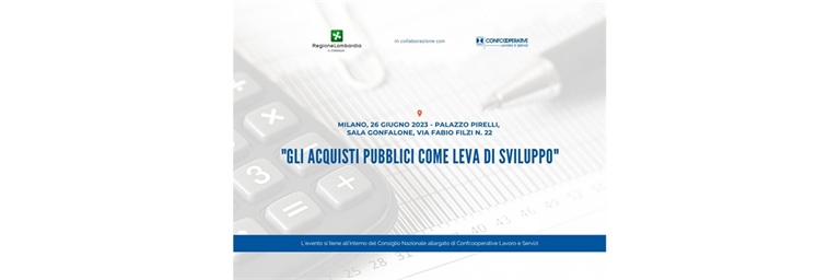 Milano, 26 giugno 2023: presentazione dell’iniziativa “Gli acquisti pubblici come leva di sviluppo”